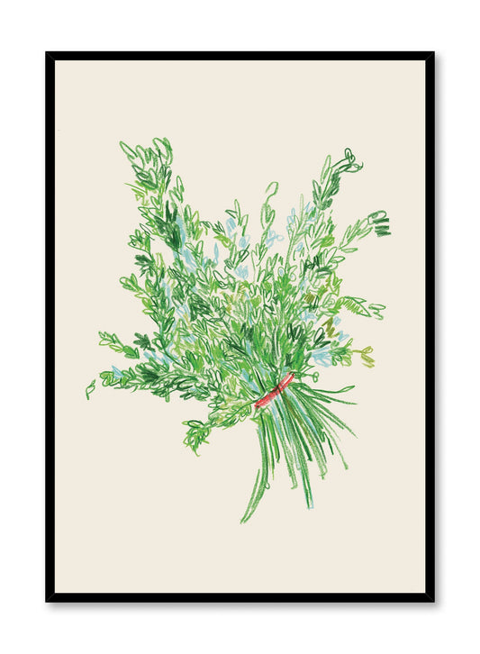 Sketched Herbs, Poster
