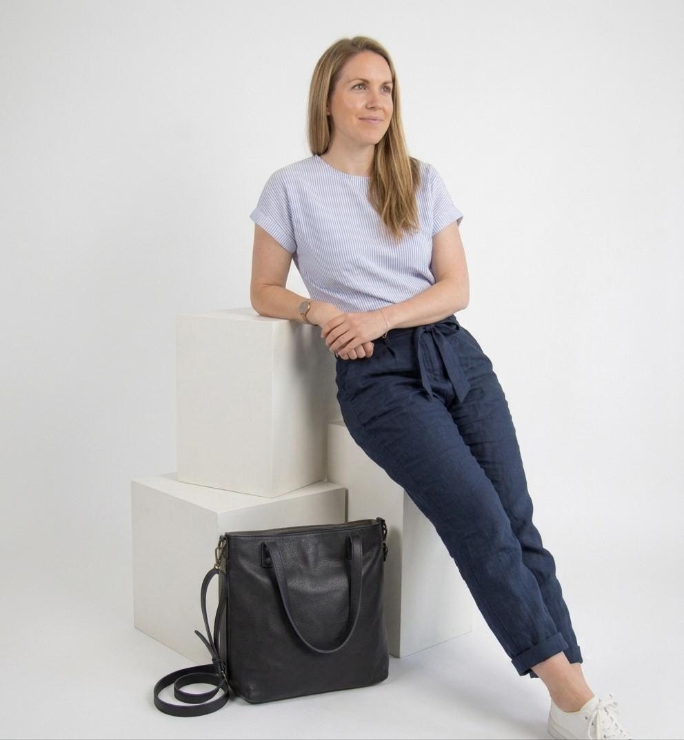 The Artisan Black Leather Tote: Versatile Shopper & Shoulder Bag