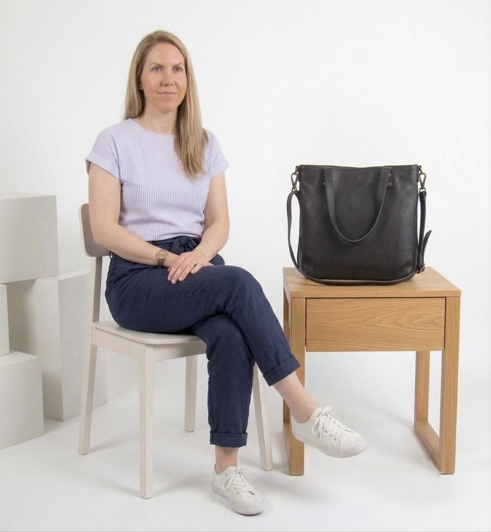 The Artisan Black Leather Tote: Versatile Shopper & Shoulder Bag