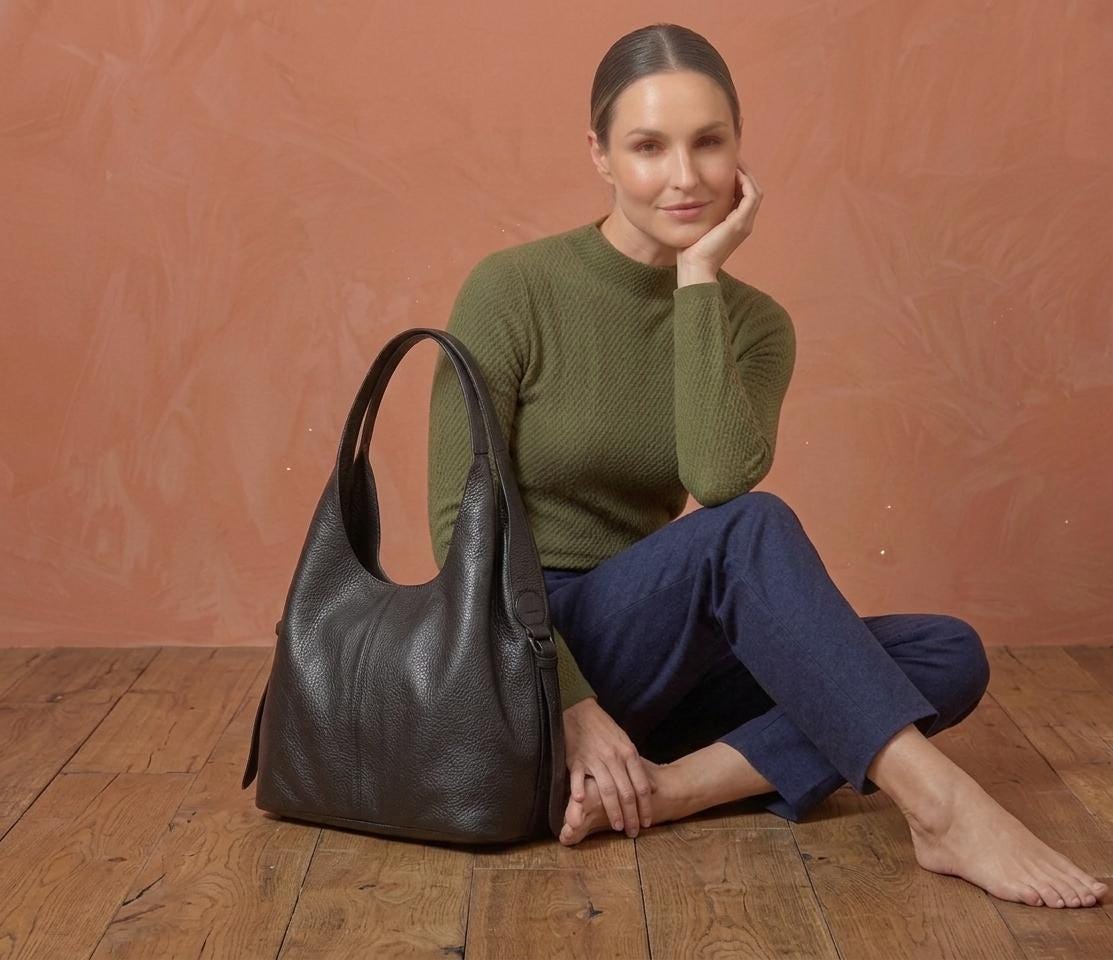 Oversized Black Leather Tote Bag, Genuine Cowhide Shoulder Bag, Work Laptop Purse