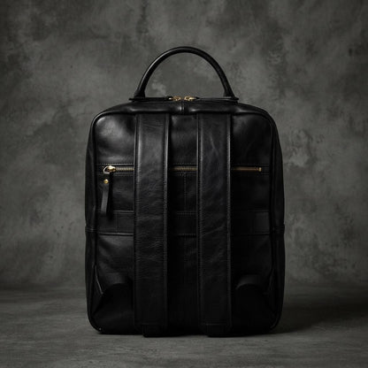 Handcrafted Tuscan Leather Backpack, Professional Laptop Travel Rucksack, Men Women Daypack
