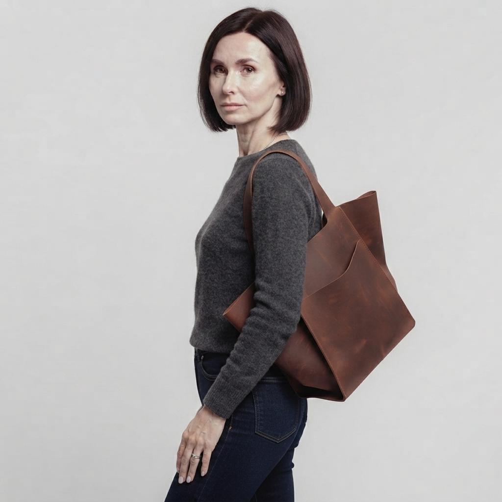 Large Full Grain Leather Hobo Bag, Handmade Slouchy Shoulder Purse, Personalized Tote