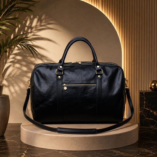 Handmade Full Grain Leather Weekender Bag, Distressed Travel Duffel Overnight Carry-on