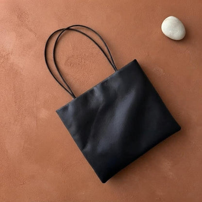 Soft Lambskin Leather Mini Tote Bag | Minimalist Top Handle Evening Purse