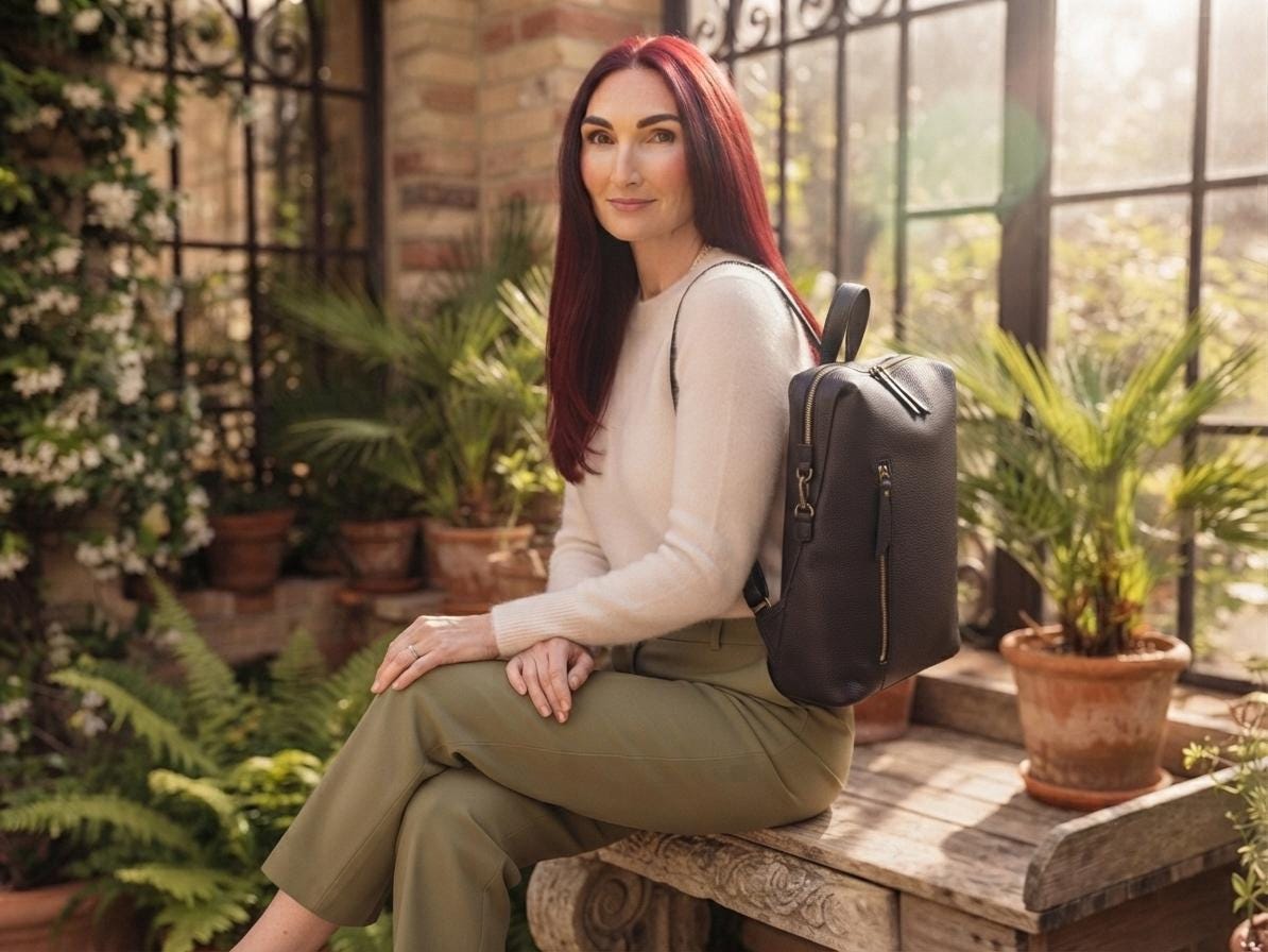 Convertible Leather Backpack Purse, Professional Work Laptop Bag, Handmade Travel Daypack