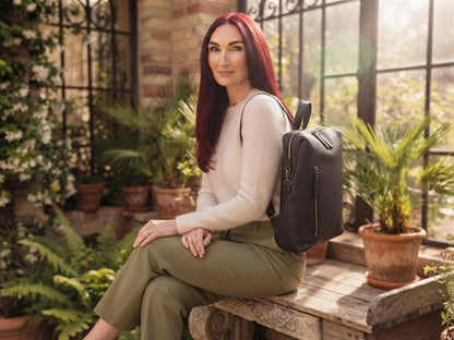 Convertible Leather Backpack Purse, Professional Work Laptop Bag, Handmade Travel Daypack