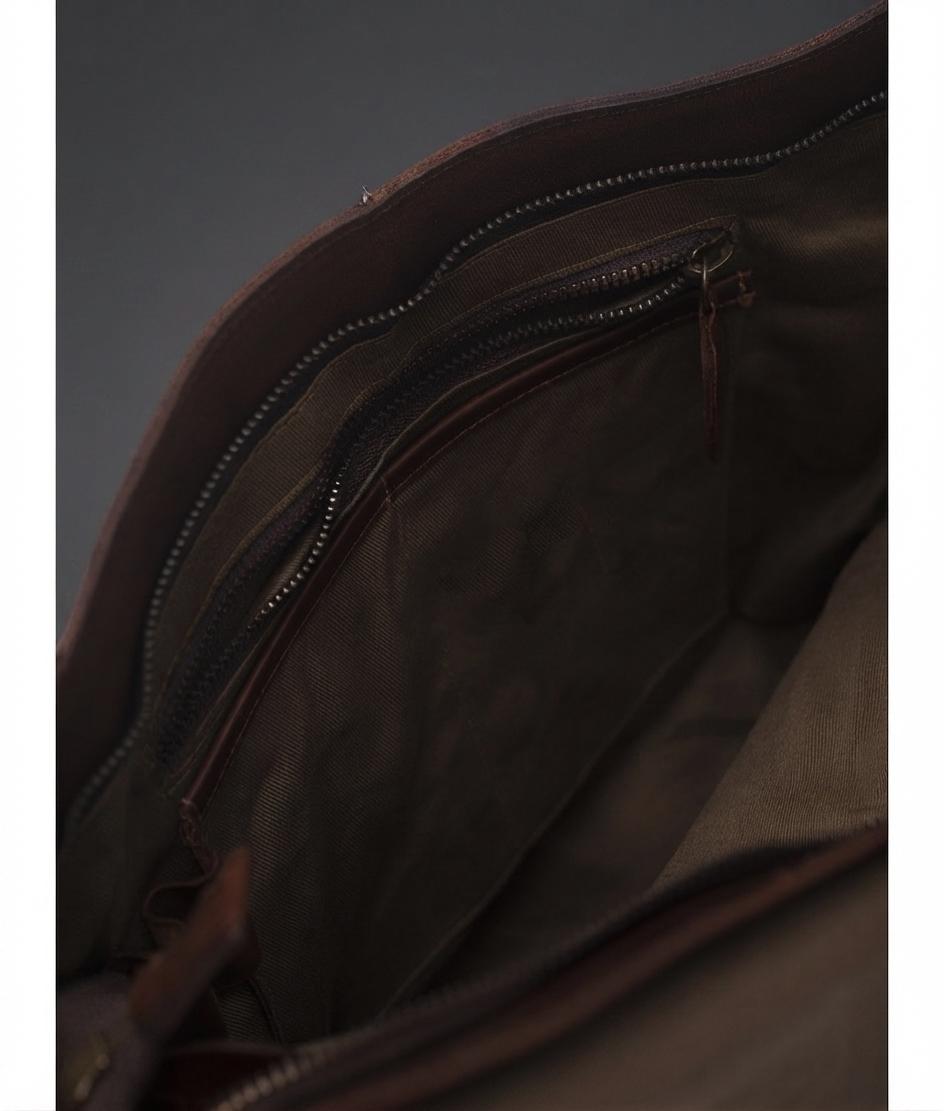 Dark Brown Leather Satchel Messenger Bag, Minimalist Laptop Briefcase, Handmade Crossbody