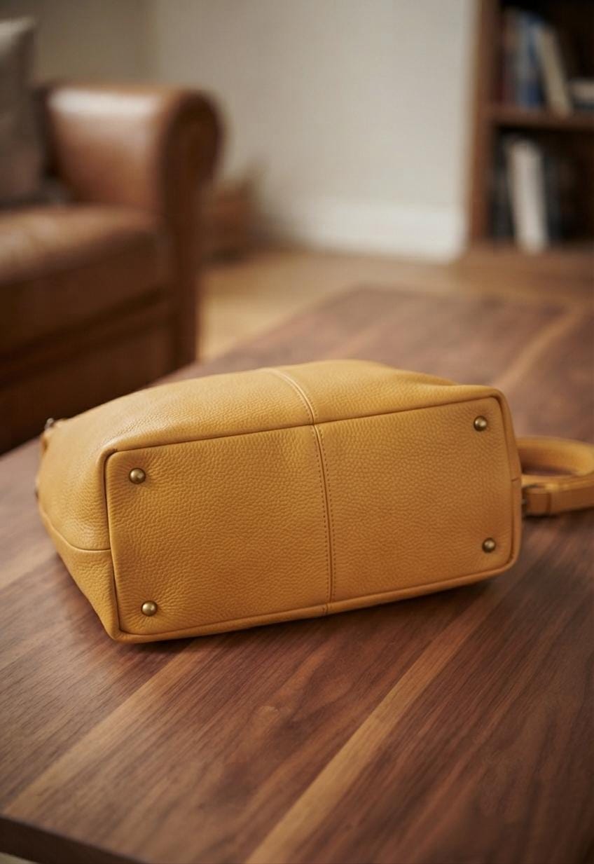 Handmade Yellow Leather Hobo Bag, Slouchy Crossbody Shoulder Purse