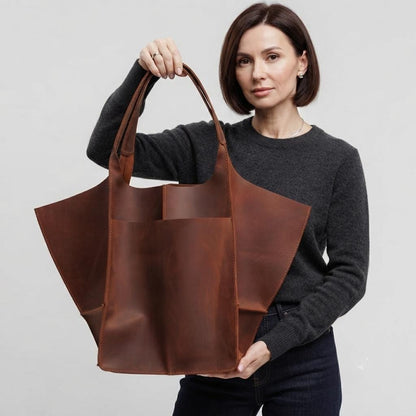 Large Full Grain Leather Hobo Bag, Handmade Slouchy Shoulder Purse, Personalized Tote
