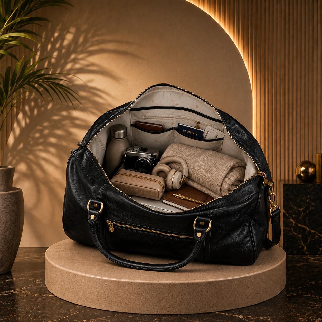 Handmade Full Grain Leather Weekender Bag, Distressed Travel Duffel Overnight Carry-on