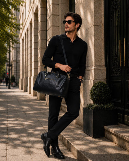 Handmade Full Grain Leather Weekender Bag, Distressed Travel Duffel Overnight Carry-on