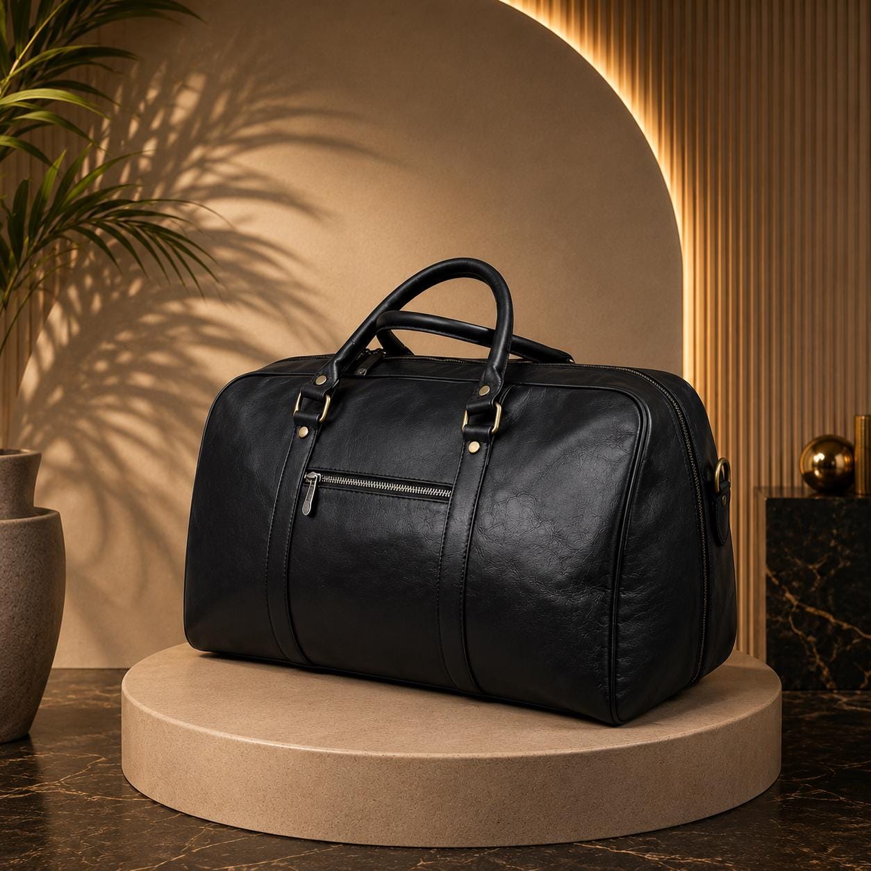 Handmade Full Grain Leather Weekender Bag, Distressed Travel Duffel Overnight Carry-on